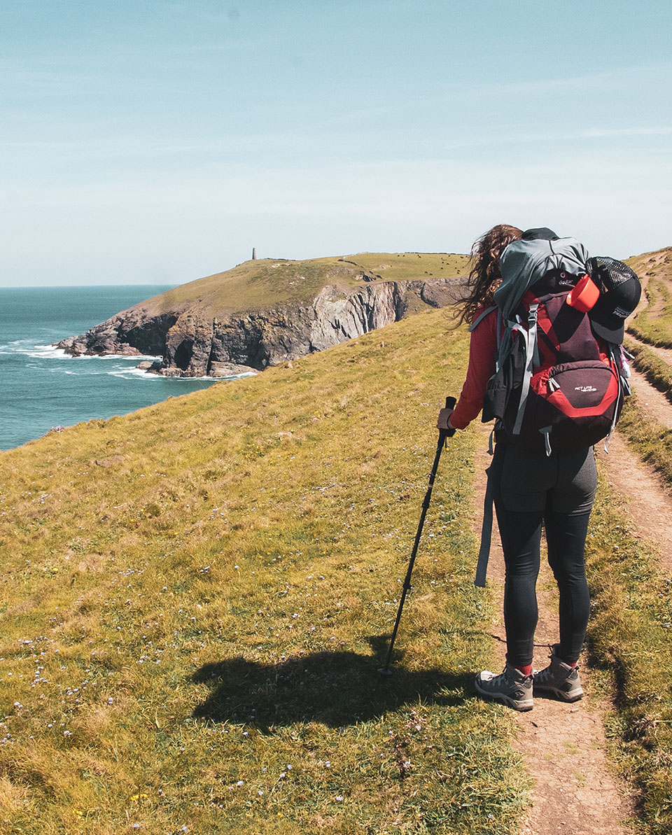 Sicht auf Wanderin